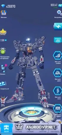 Idle Robot – создавайте боевых мехов фото