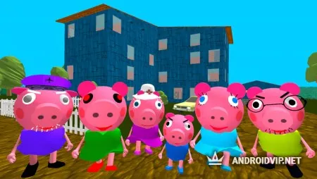 Piggy Neighbor. Family Escape Obby House 3D фото