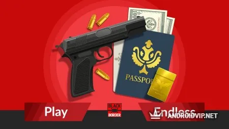Black Border Game: Border Cross Simulation фото