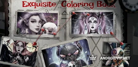 Темная, ужасная игра-раскраска фото